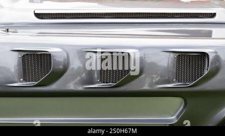 Air intakes on The Beast, a customised Rolls Royce at the London Concours 2024 Stock Photo