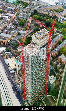 Building under construction, Views from The Shard, London, England, UK Stock Photo