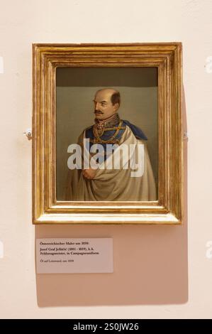 Vienna, Austria. December 12, 2024. Museum of Military History, Institute of Military History in Vienna, Josef Graf Jellacic (1801-1859), k.k. Feldzeugmeister, in campaign uniform, Austrian painter, oil on canvas around 1850 Stock Photo