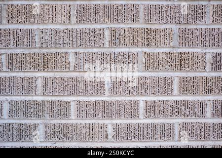 Background from a wall made of gray aircrete blocks Stock Photo