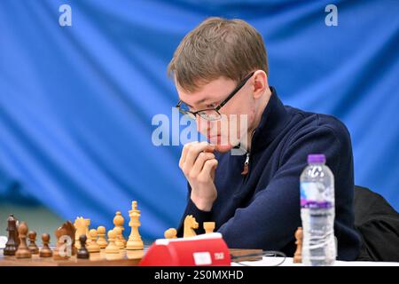 Hastings, UK. 28th Dec, 2024. James Golding ENG during the 98th Caplin Hastings International Chess Congress, incorporating the 40th Hastings Weekend Congress at the Horntye Park, Hastings, UK. Credit: LFP/Alamy Live News Stock Photo