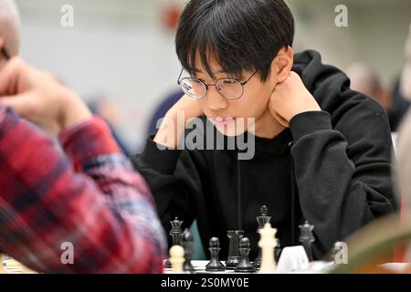 Hastings, UK. 28th Dec, 2024. Younggyu Lee KOR during the 98th Caplin Hastings International Chess Congress, incorporating the 40th Hastings Weekend Congress at the Horntye Park, Hastings, UK. Credit: LFP/Alamy Live News Stock Photo