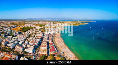 Didim city beach aerial panoramic view. Didim is a town in Aydin Province in Turkey. Stock Photo