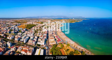 Didim city beach aerial panoramic view. Didim is a town in Aydin Province in Turkey. Stock Photo