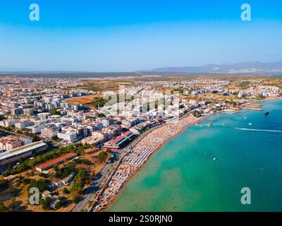 Didim city beach aerial panoramic view. Didim is a town in Aydin Province in Turkey. Stock Photo