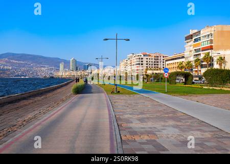 Embankment in the Kordon public park in the centre of Izmir city in Turkey Stock Photo