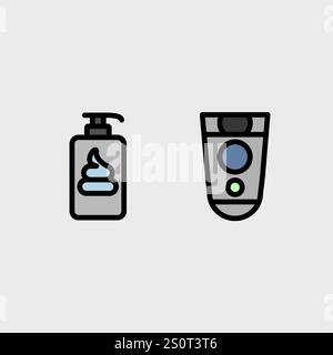 Bathroom, hygiene or Barber symbol set. Stock Vector