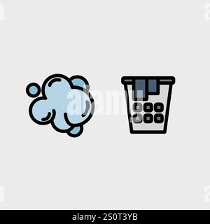 Bathroom, hygiene or Barber symbol set. Stock Vector