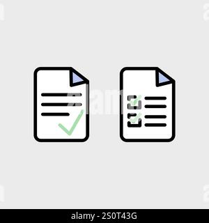 Document symbol vector set. Stock Vector