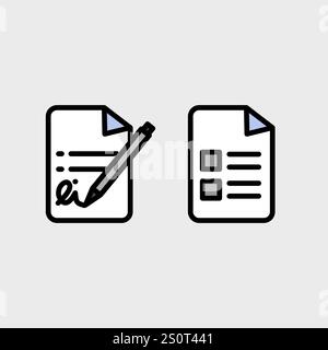 Document symbol vector set. Stock Vector