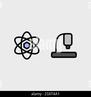 Modern education and school vector symbol set. Stock Vector