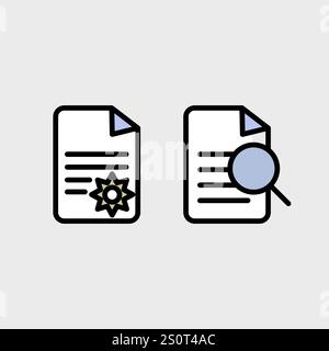 Document symbol vector set. Stock Vector