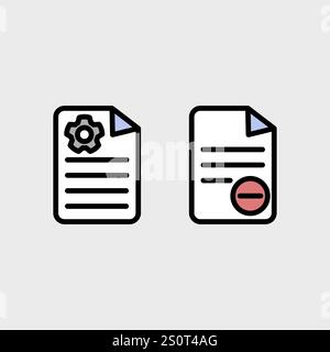 Document symbol vector set. Stock Vector