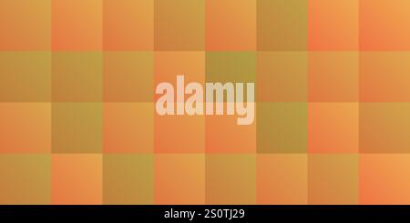 Abstract Tiled Surface Pattern, Squares Colored in Random Shades of Red and Brown and Green - Wide Scale Geometric Mosaic Texture - Generative Art, Ve Stock Vector