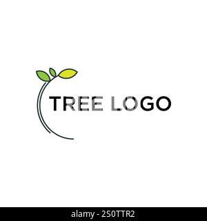 Tree logo, vector logo template Stock Vector