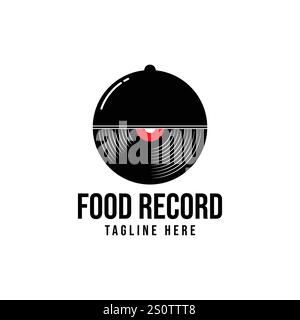 Food record, logo design inspiration Stock Vector