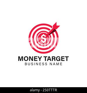 Coin Target Icon Logo Design Element Stock Vector