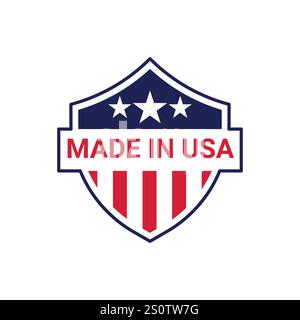 Made in USA sign logo vector Stock Vector