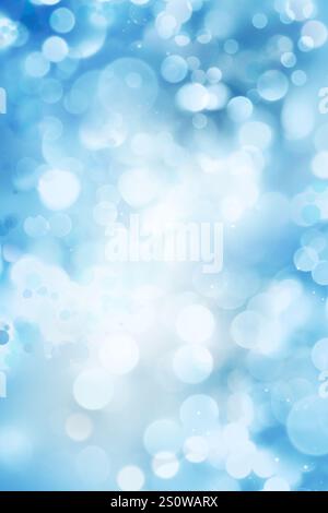 Abstract bokeh circles blue background Stock Photo