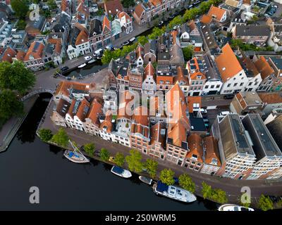 Aerial view of the historic city of Haarlem, The Netherlands Stock Photo