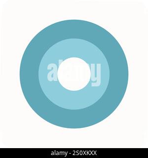 Flat Simple Circle Icon Design Stock Vector