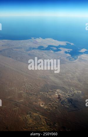 Aerial view of Ras Al Khair and the Jubail Marine Area in Saudi Arabia ...