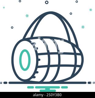 Icon for dhol, dholak Stock Vector