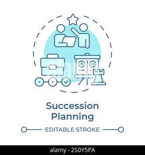 Succession planning soft blue concept icon Stock Vector