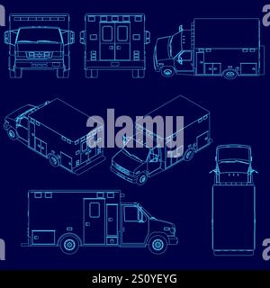 series-of-drawings-of-a-truck-the-drawings-are-all-different-angles