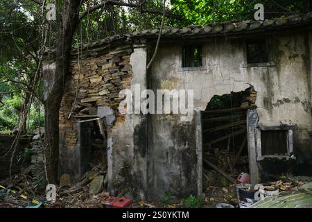 A deserted village on the east coast of Tung Ping Chau island in Hong Kong. Stock Photo