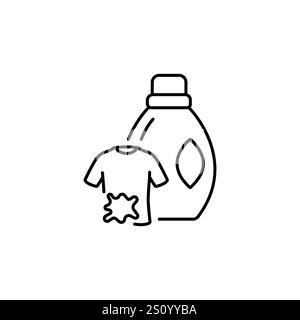 Stain removing liquid laundry detergent. Pixel perfect icon Stock Vector