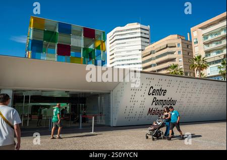 Malaga, Spain, Modern Architecture, Centre Pompidou, Malaga, Art Museum, Stock Photo