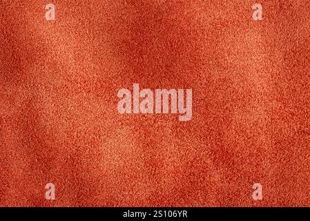 Terracotta suede. Terracotta background. Suede background Stock Photo
