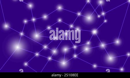 Abstract blue technology background wallpaper with light objects connecting on line making a network Stock Vector