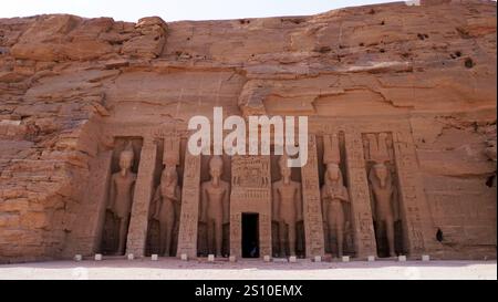 Nefertari Temple, Abu Simbel, Egypt Stock Photo