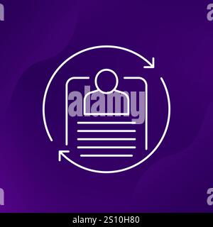 customer retention icon, line vector Stock Vector