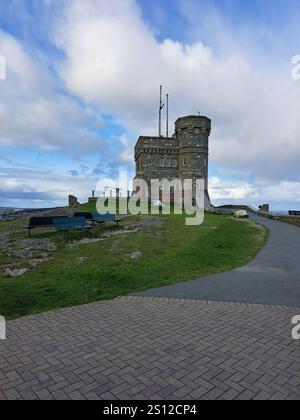 Cabot Tower at Signal Hill National Historic Site  in St. John's, Newfoundland & Labrador, Canada Stock Photo