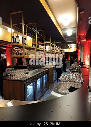 Bar inside the Bell Centre on Avenue des Canadiens-de-Montréal in downtown Montreal, Quebec, Canada Stock Photo