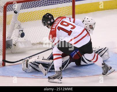 Ottawa, Canada. 03rd Jan, 2009. FILE - Canada's John Tavares scores the game-winning goal on Russian goalie Danila Alistratov during a shoot-out in semifinal action at the world junior hockey championship in Ottawa on Saturday, Jan. 3, 2009. Credit: The Canadian Press/Alamy Live News Stock Photo