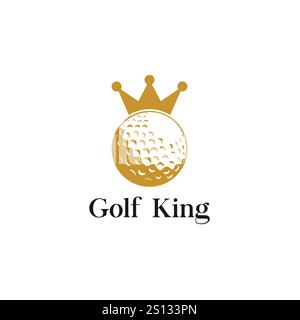 Golf King Icon Logo Design Element Stock Vector