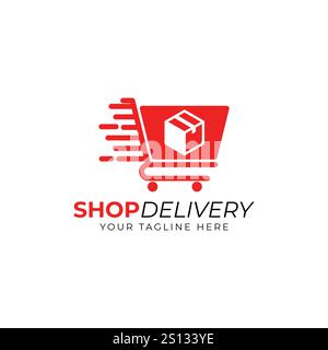 Shop Delivery Logo Template Design Vector Stock Vector