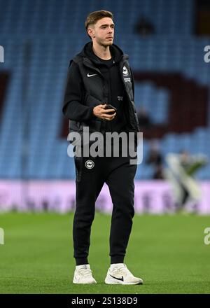 Ruairi McConville of Brighton & Hove Albion warms up before the ...