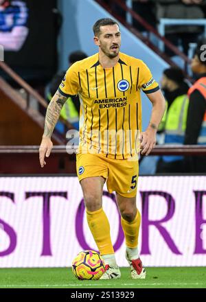 Birmingham, UK. 30th Dec, 2024. Lewis Dunk of Brighton & Hove Albion during the Premier League match at Villa Park, Birmingham. Picture credit should read: Cody Froggatt/Sportimage Credit: Sportimage Ltd/Alamy Live News Stock Photo