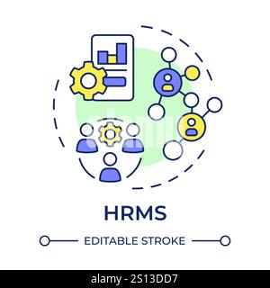 HCM multi color concept icon Stock Vector