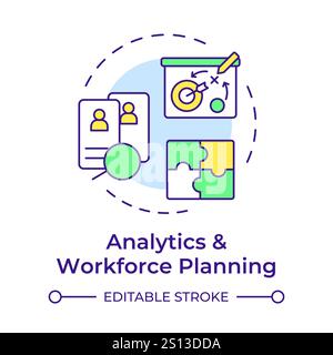 Succession planning multi color concept icon Stock Vector