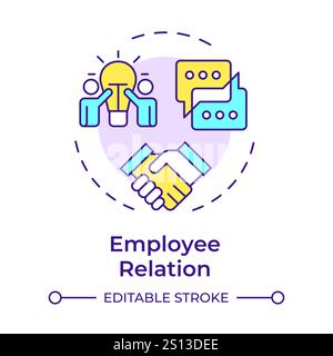 Absence management multi color concept icon Stock Vector
