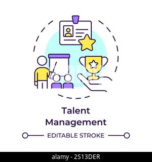 Employee lifecycle multi color concept icon Stock Vector
