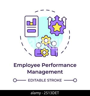 Strategic HR multi color concept icon Stock Vector