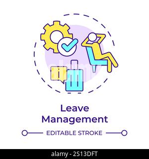 Offboarding multi color concept icon Stock Vector