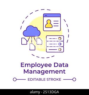 Benefits administration multi color concept icon Stock Vector